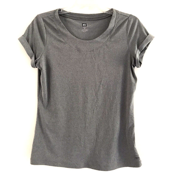 REI | Short Sleeves Pullover Tee Womens Size M Medium Gray Crewneck - Picture 1 of 7